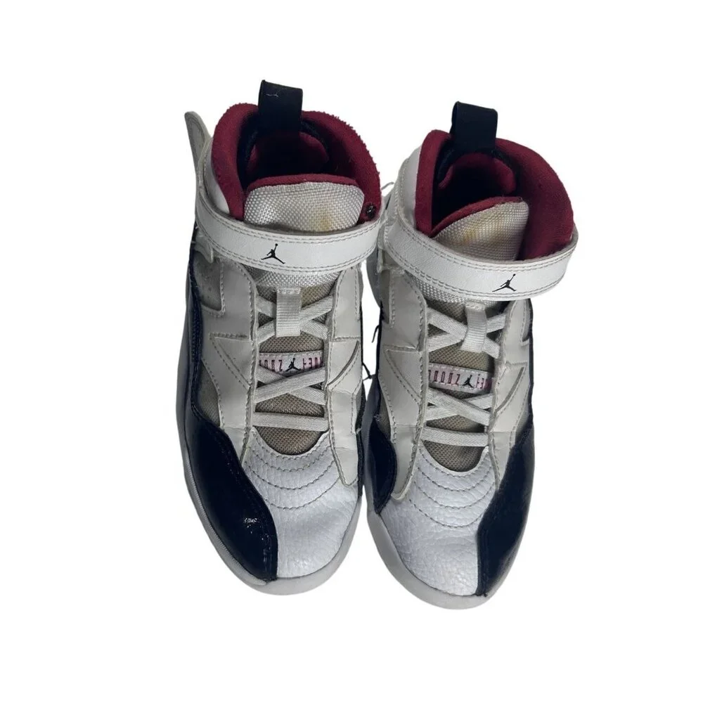 Jordan Jumpman Team II White Black Gym Red Basketball Sneakers Mid Top Kids